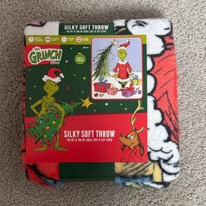 The Grinch Silky Soft Throw Blanket - Red, Green, White